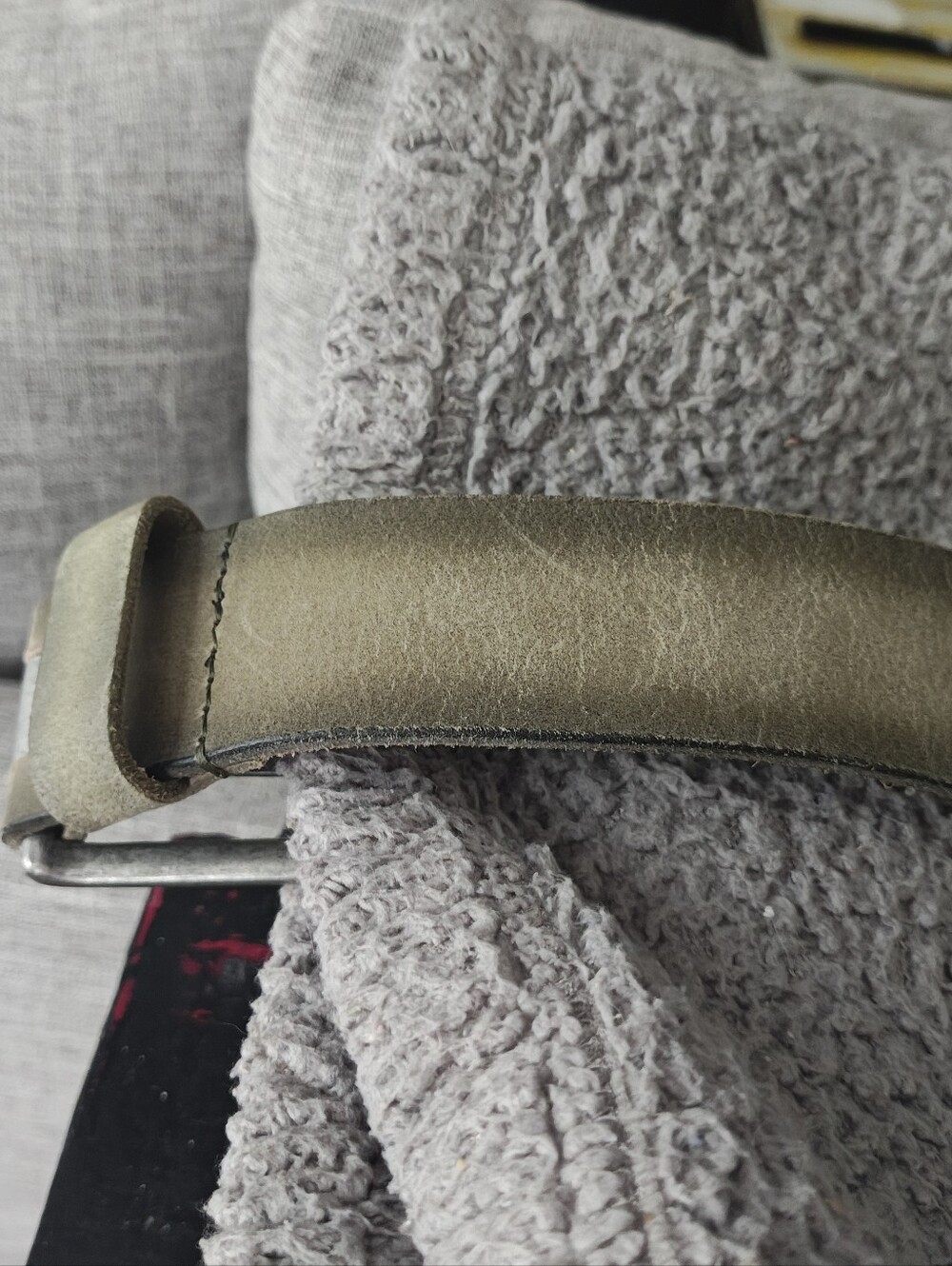 Freepeople Jona Belt Olive Green Leather Belt Bag Strap M/L
